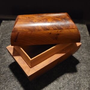 Burl wood trinket box